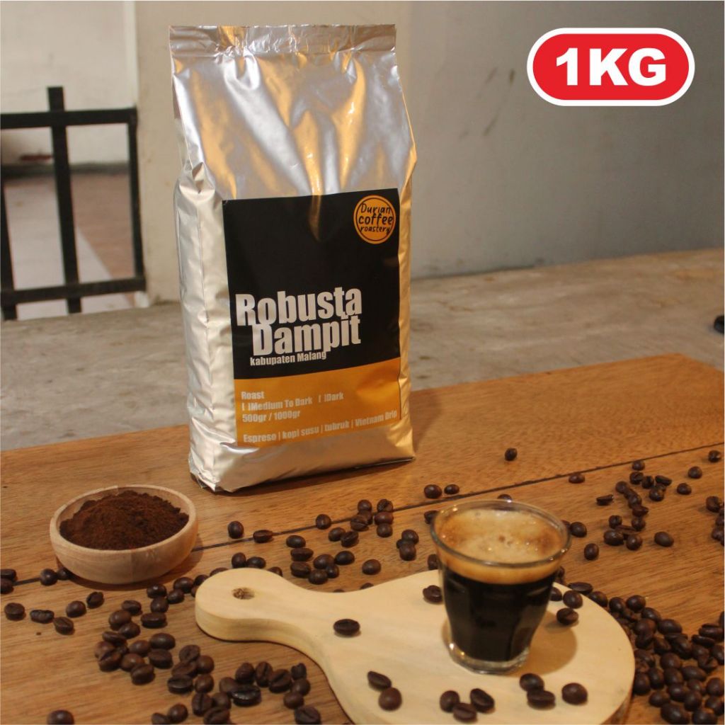 

Robusta Dampit - Roast Bean / Bubuk / biji kopi Kualitas Super - 1kg