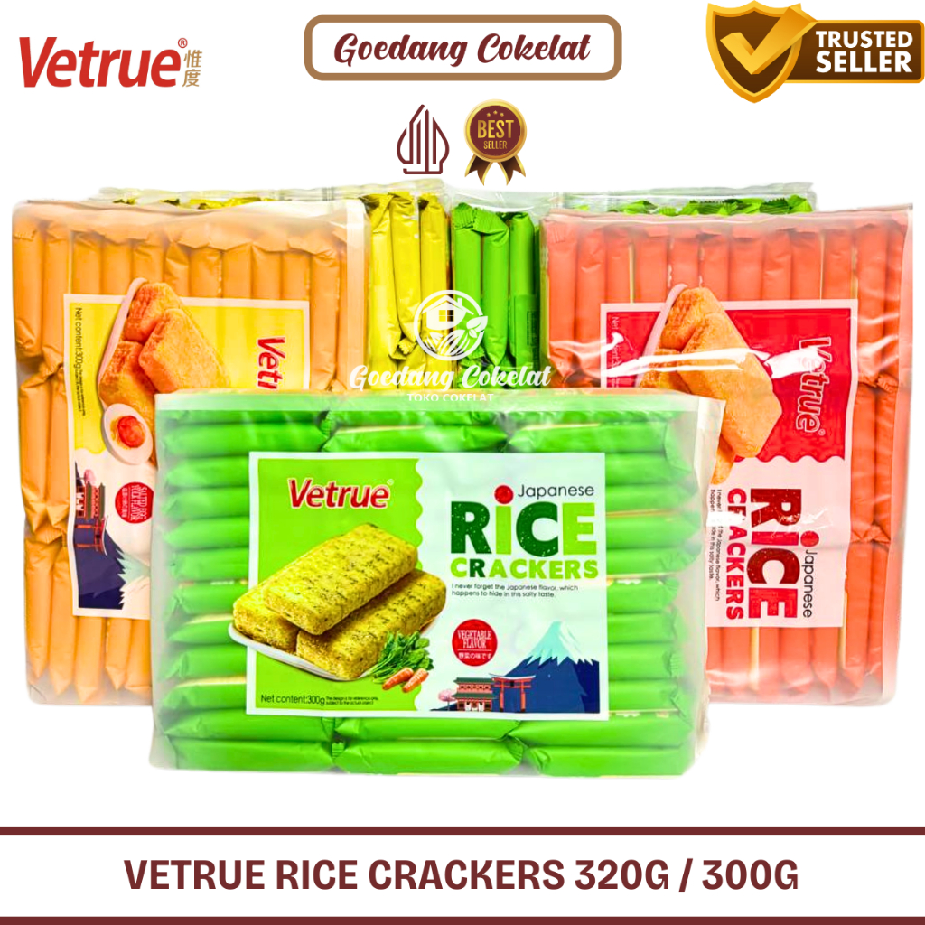 

Vetrue Japanese Taiwan Rice Crispy Crackers Krekers Beras Aneka Rasa Lobster Pedas Vegetable Salted Egg Yolk Cheese 320g / 300g