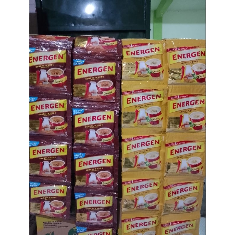 

Energen sereal rasa coklat dan vanila per renteng
