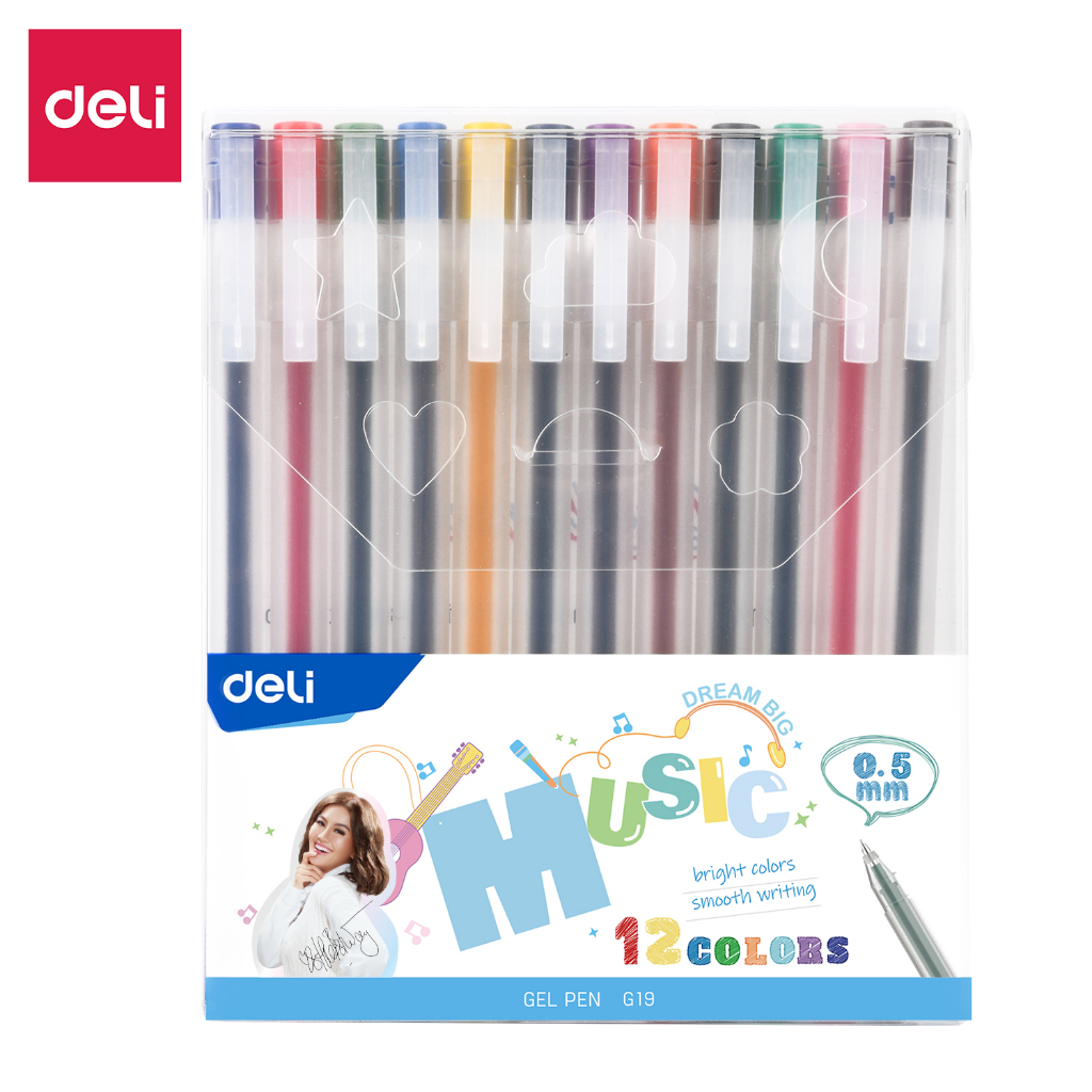 

Deli X Agnes Mo Color Gel Pen / Pulpen Gel isi 12 Warna - G19