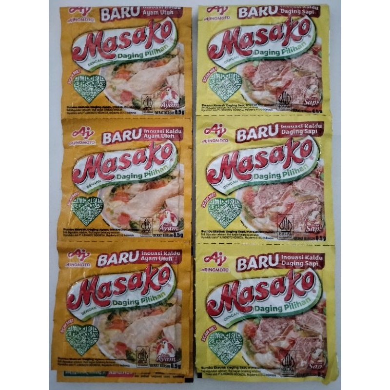 

MASAKO Bumbu Kaldu Penyedap Rasa (8,5 gram 12 Pcs)
