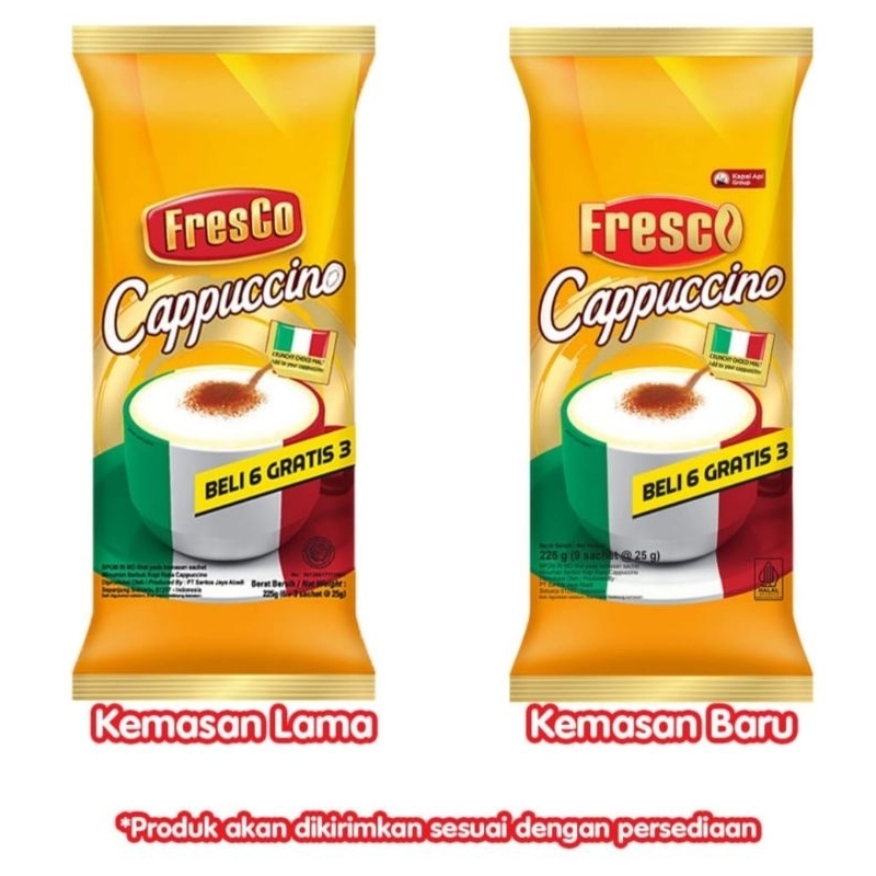 

FRESCO KOPI INSTAN CAPPUCCINO ISI 9x25 GRAM BY KAPAL API GRUP TS