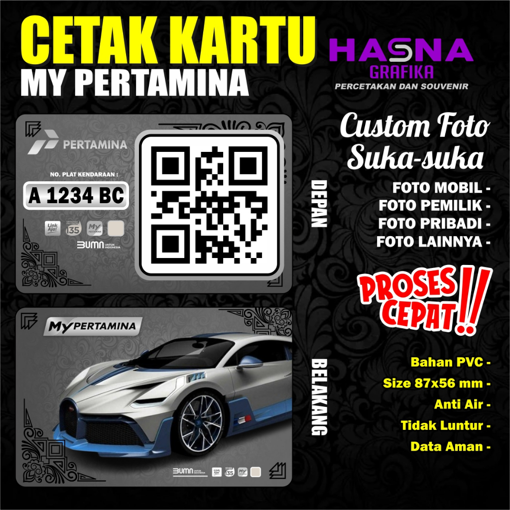 

CETAK KARTU MY PERTAMINA / PVC CARD /KARTU Barcode/Banyak Pilihan Desainn Menarik