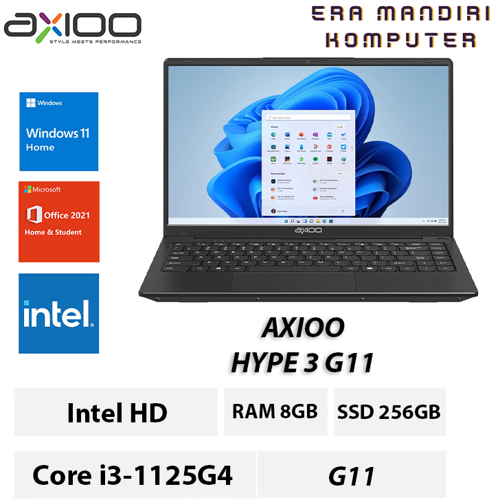 Laptop Axioo Hype 3 G11 Core i3-1125G4, 8GB, 256GB, WIN 11, 14” FHD