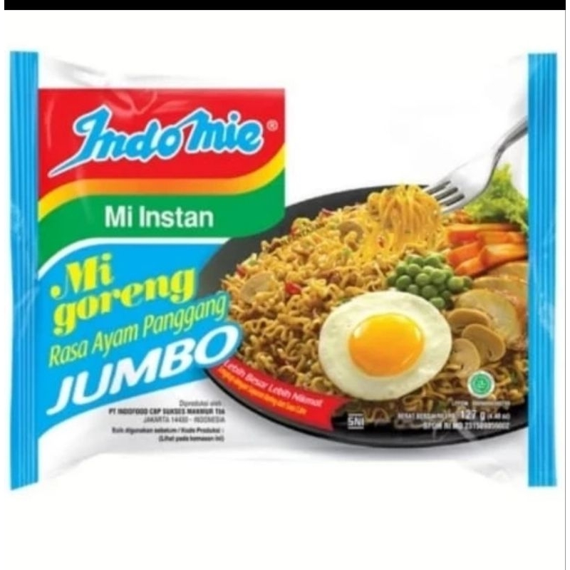 

Indomie goreng jumbo ayam panggang 5 bungkus