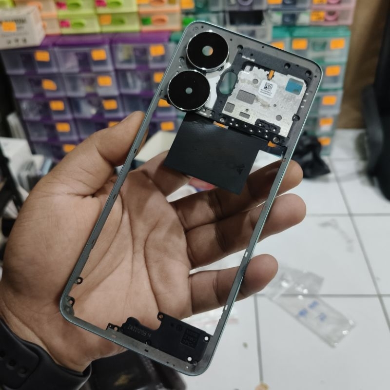 Bezel Bezzel tutup mesin tulang samping realme c55