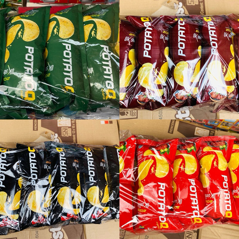 

POTATOQ chips isi 10pcs @22gr All Varian Sambal Daun Jeruk Rumput Laut Sapi Panggang