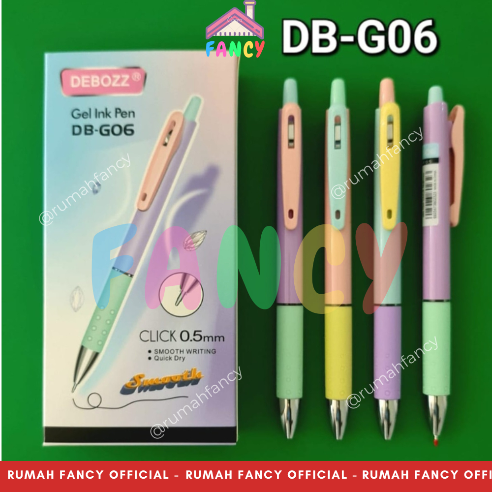 

RB [GROSIR] 1 LUSIN isi 12 PCS Pulpen HITAM/Bolpen/Ballpoint/Gel/Click Debozz DB-G05 0.5 mm / G07