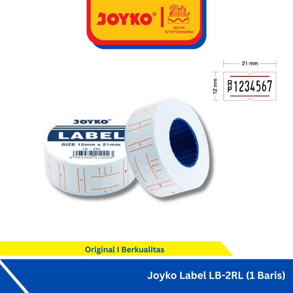 

Kertas Label Harga Joyko 1 Baris LB - 2RL (Labeller 5500M)