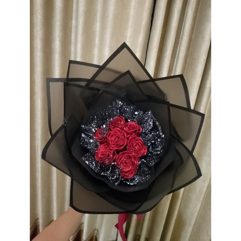 

Buket bunga pita satin