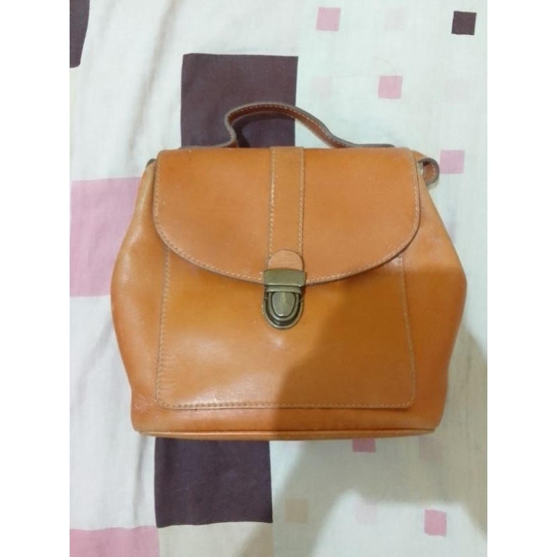 (NETT) Preloved PL Tas Selempang Wanita Kulit Asli Vintage Brand Jerise