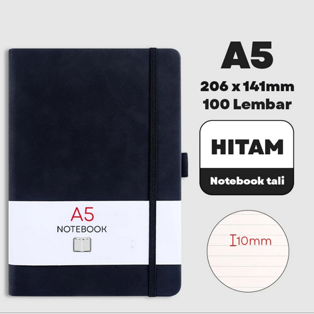 

Notebook A5 Buku Diary Aesthetic Buku Catatan Buku/buku agenda/warna Hitam