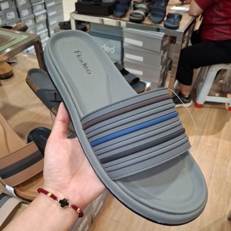 Sandal slop pria bahan karet sintetis Fladeo 39 sd 44 100% original