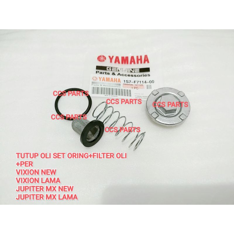 TUTUP OLI SET ORING FILTER OLI FILTER PER VIXION NEW VIXION OLD LAMA JUPITER MX NEW JUPITER MX OLD L
