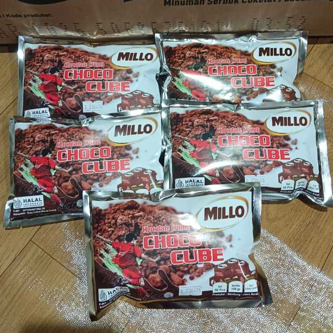 

Millo Cube Lokal Chocolate Crumb 5 Pack (Per Pack Isi 50 Cube)
