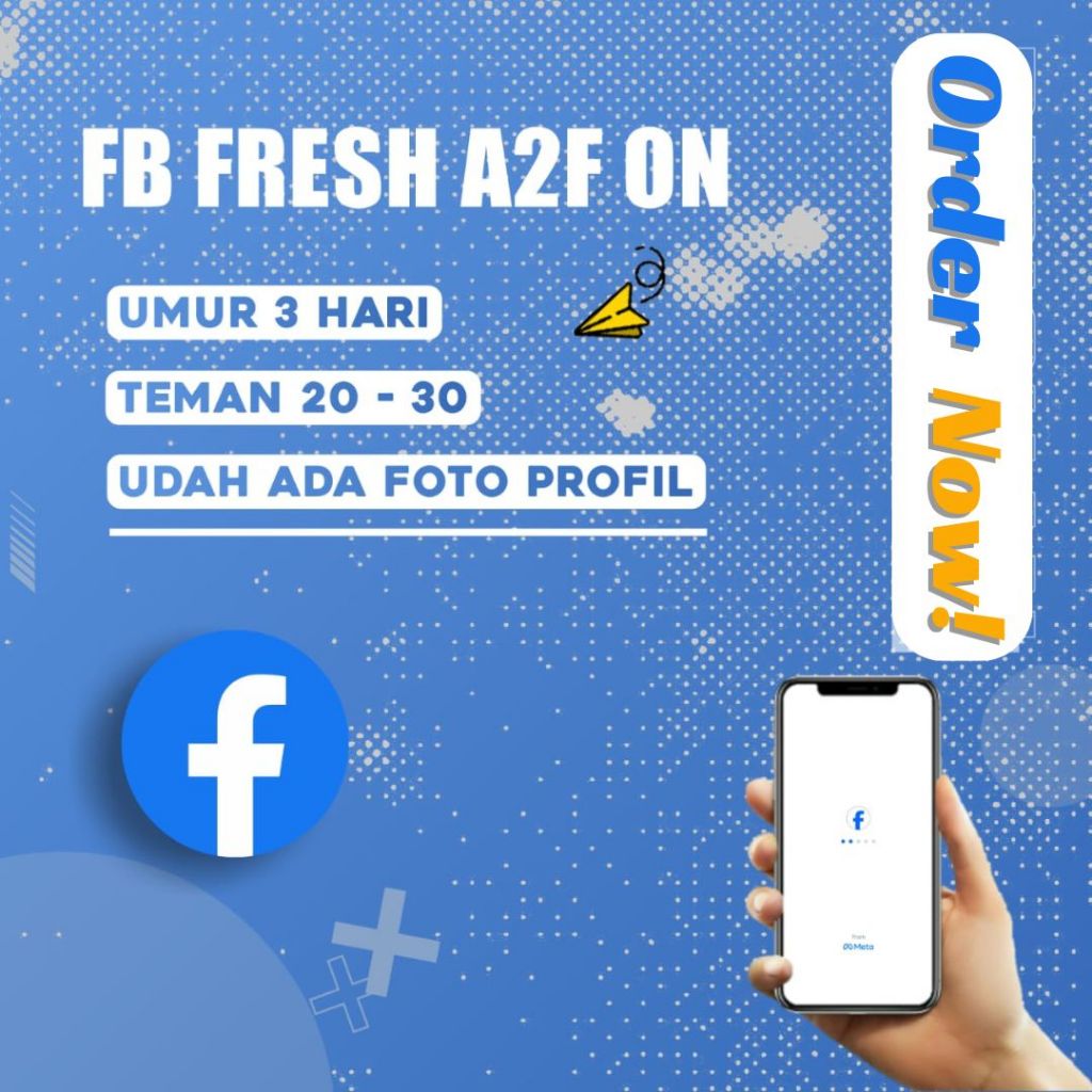 Akun Fb Fresh A2F ON & Bergaransi | FB Fresh