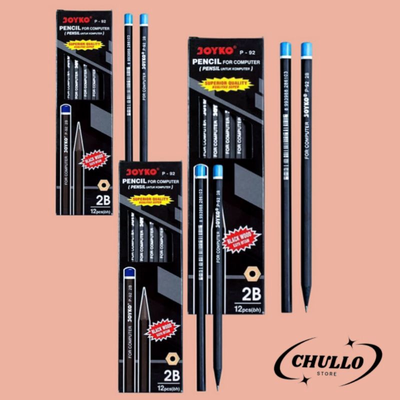 

pencil pensil Joyko 2B P-92 ( 1 box isi 12 pcs )