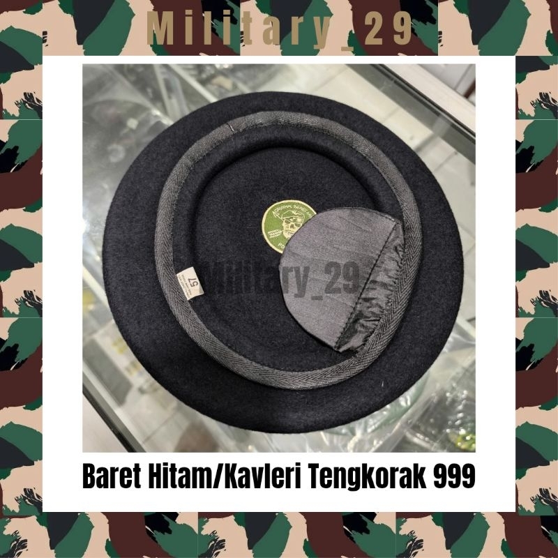 Baret Kavleri Tengkorak 999 TNI AD| Baret Hitam | Baret Kavleri | TNI AD