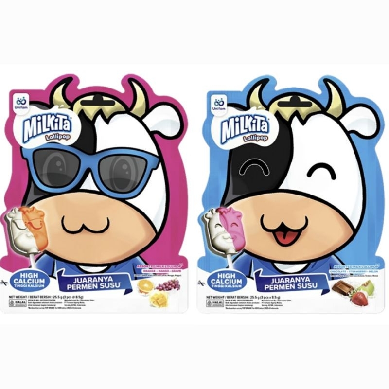 

Milkita Permen Susu Lolipop Assorted 3 x 8.5 g