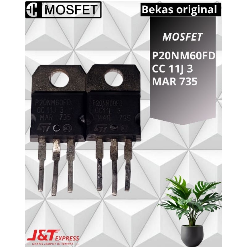 TRANSISTOR MOSFET P20NM60FD BEKAS