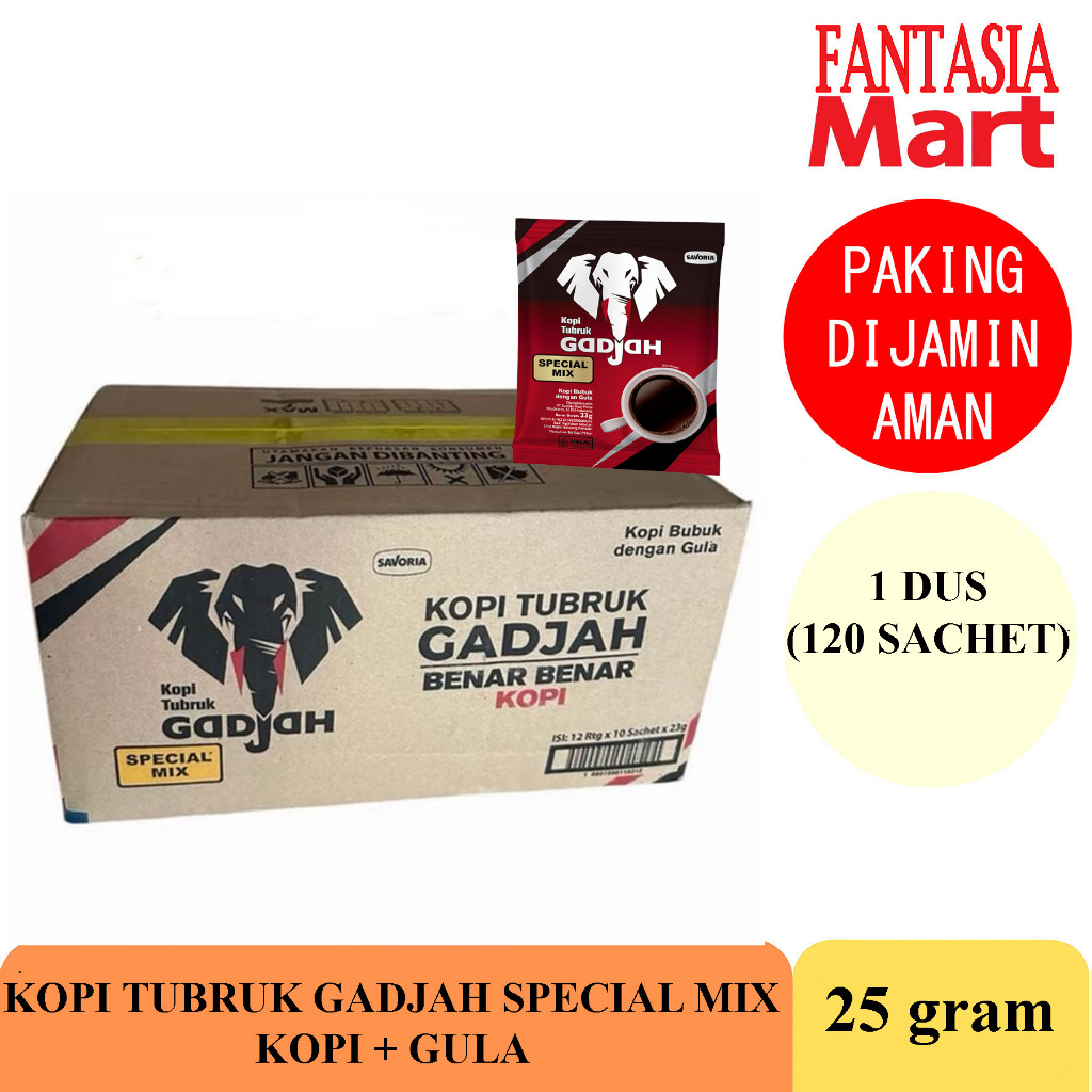 

KOPI TUBRUK GADJAH SPECIAL MIX DUS 23 GRAM NON COD FANTASIA DENGAN PAKING AMAN