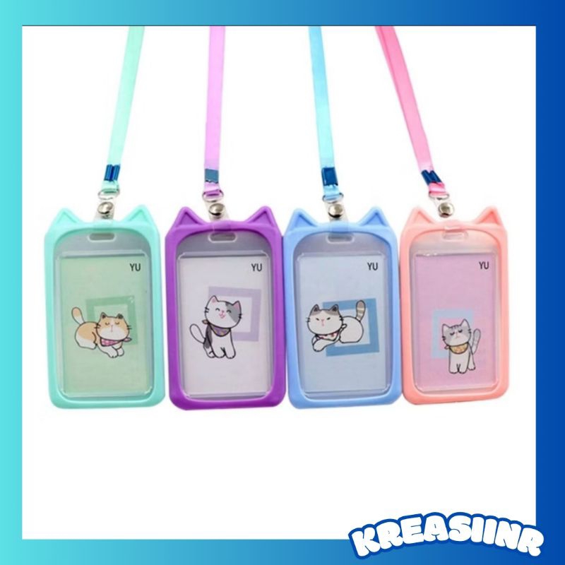 

Gantungan Kartu Name Tag Lanyar Motif Kucing