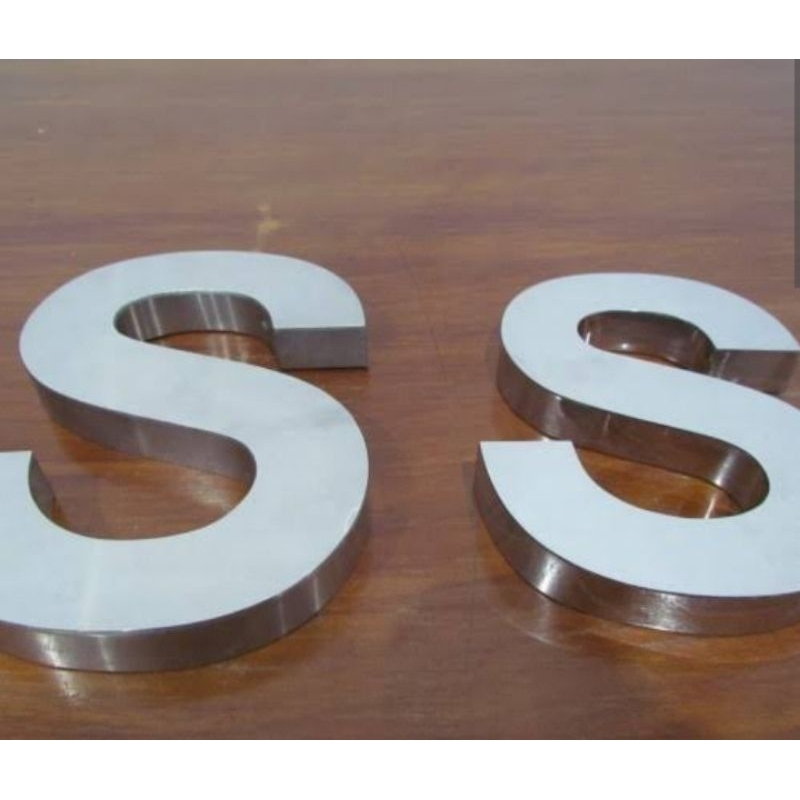 HURUF TIMBUL STAINLESS HAIRLINE