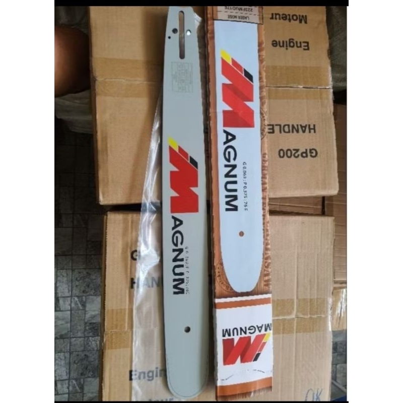 Guide Bar Senso / chainsaw 5200 5800 6500 6800 bar polos / Tanpa Gigi / Laser 24 inch 40 mata MAGNUM