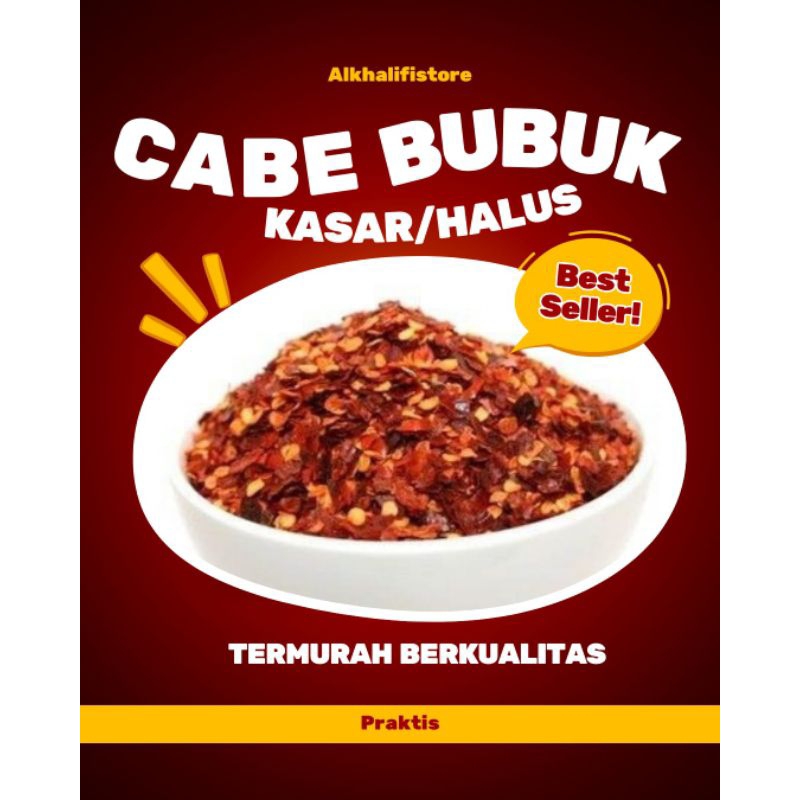 

Cabe bubuk halus/kasar asli