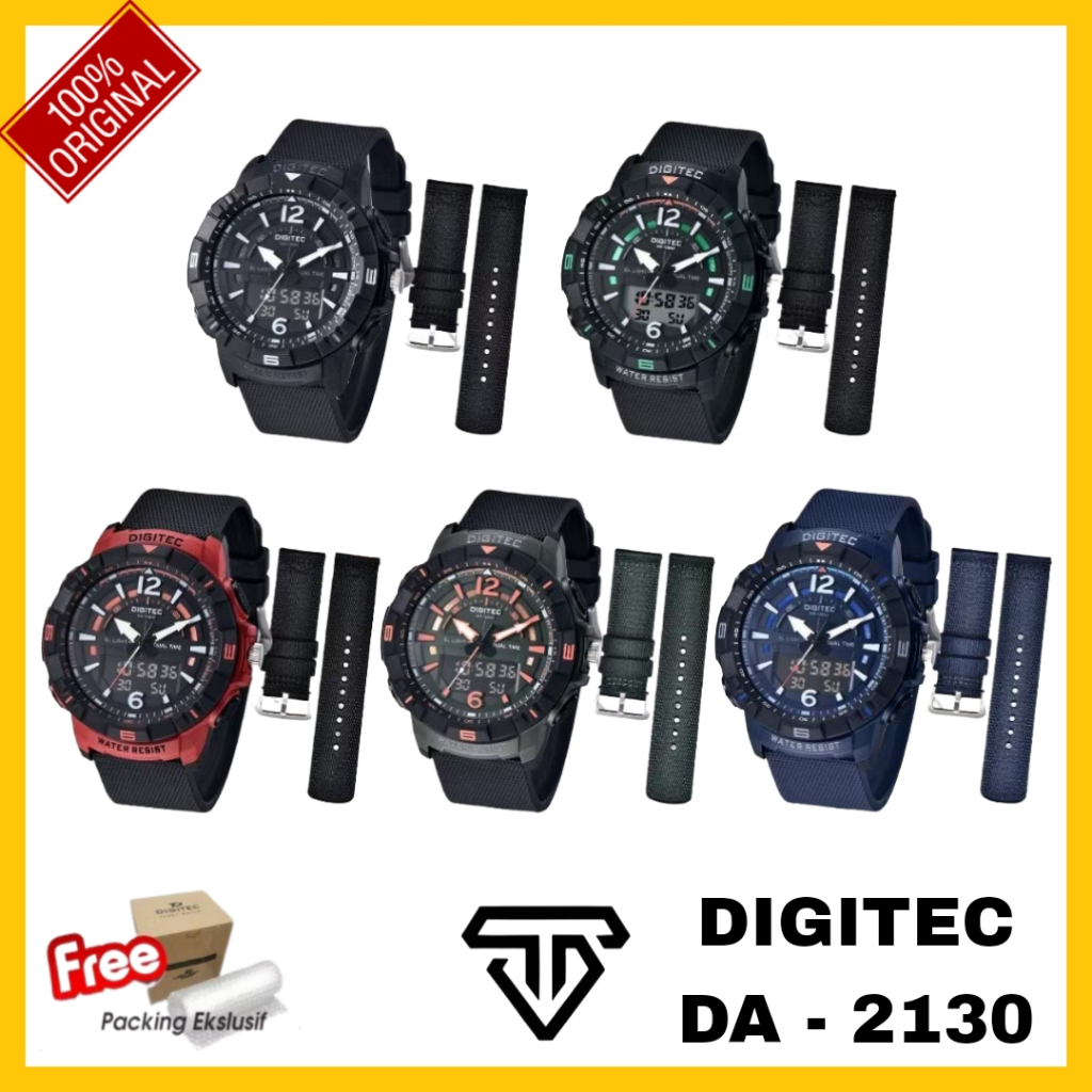 DIGITEC DA 2130 / DA-2130 / DA2130 / DG 2130 FREE Tali Watch Jam Tangan ORIGINAL