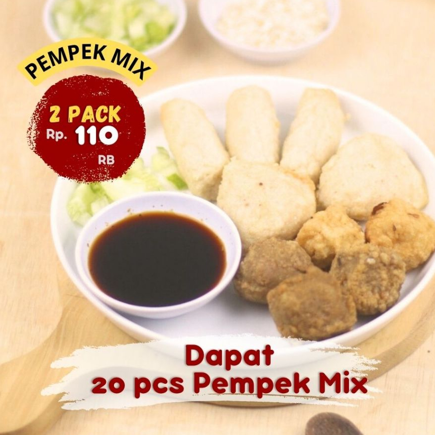 

PEMPEK MOLA MIX - Pempek ASli Palembang Isi Campur Berbagai Jenis Total 20 Pcs