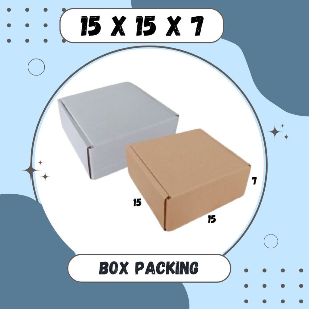 

Kardus 15x15x7 LS box dus packing kotak kemasan karton souvenir hampers sparepart minyak wangi kosmetik