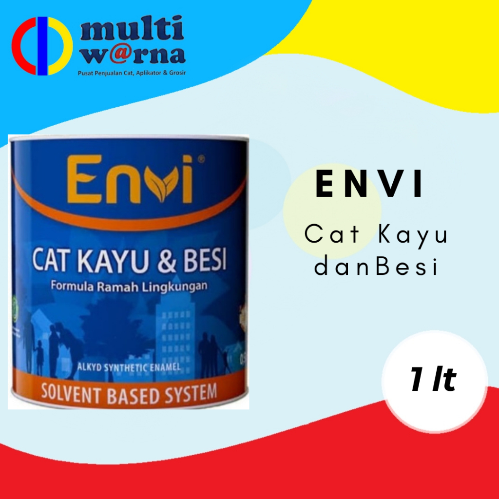Cat Kayu Besi Envi 0.2 Liter / Cat Kayu/ CAT MINYAK ENVI WARNA BIASA 02 LITER ( UNTUK KAYU & BESI )