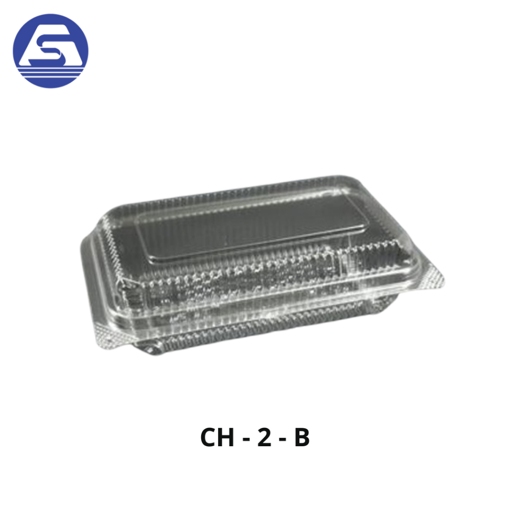 JapanPack – Mika Plastik Makanan CH-2-B – Box Sushi / Dimsum / Katsu – 50 pcs – 172x106x30mm