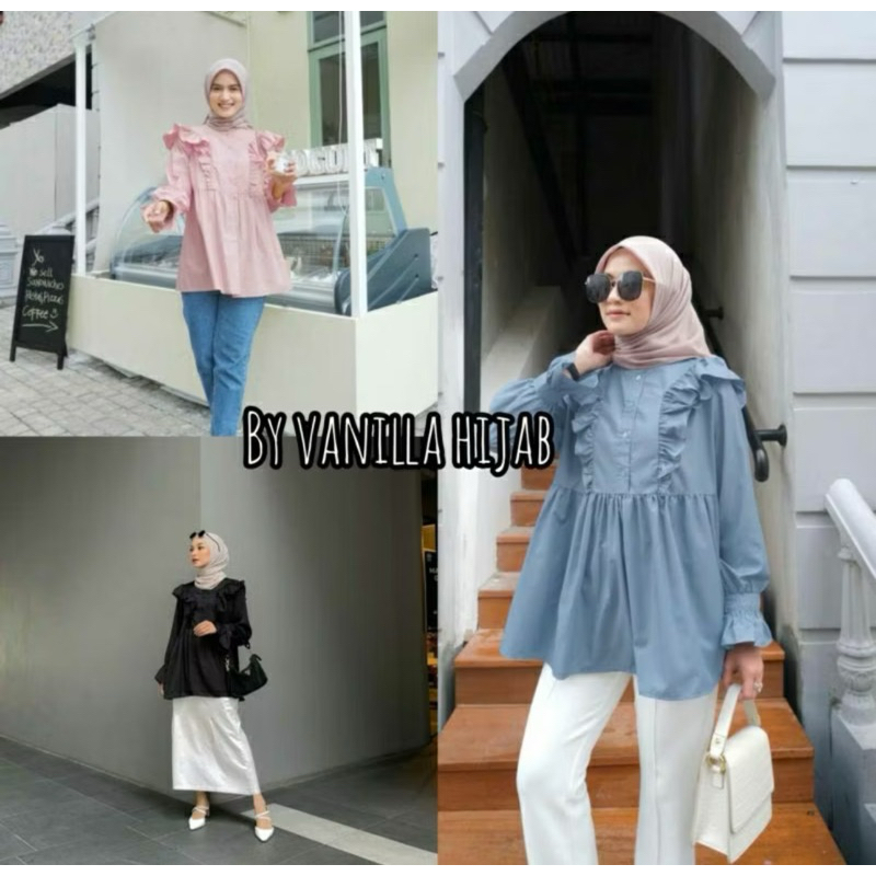 Preloved Vanilla Hijab Blouse