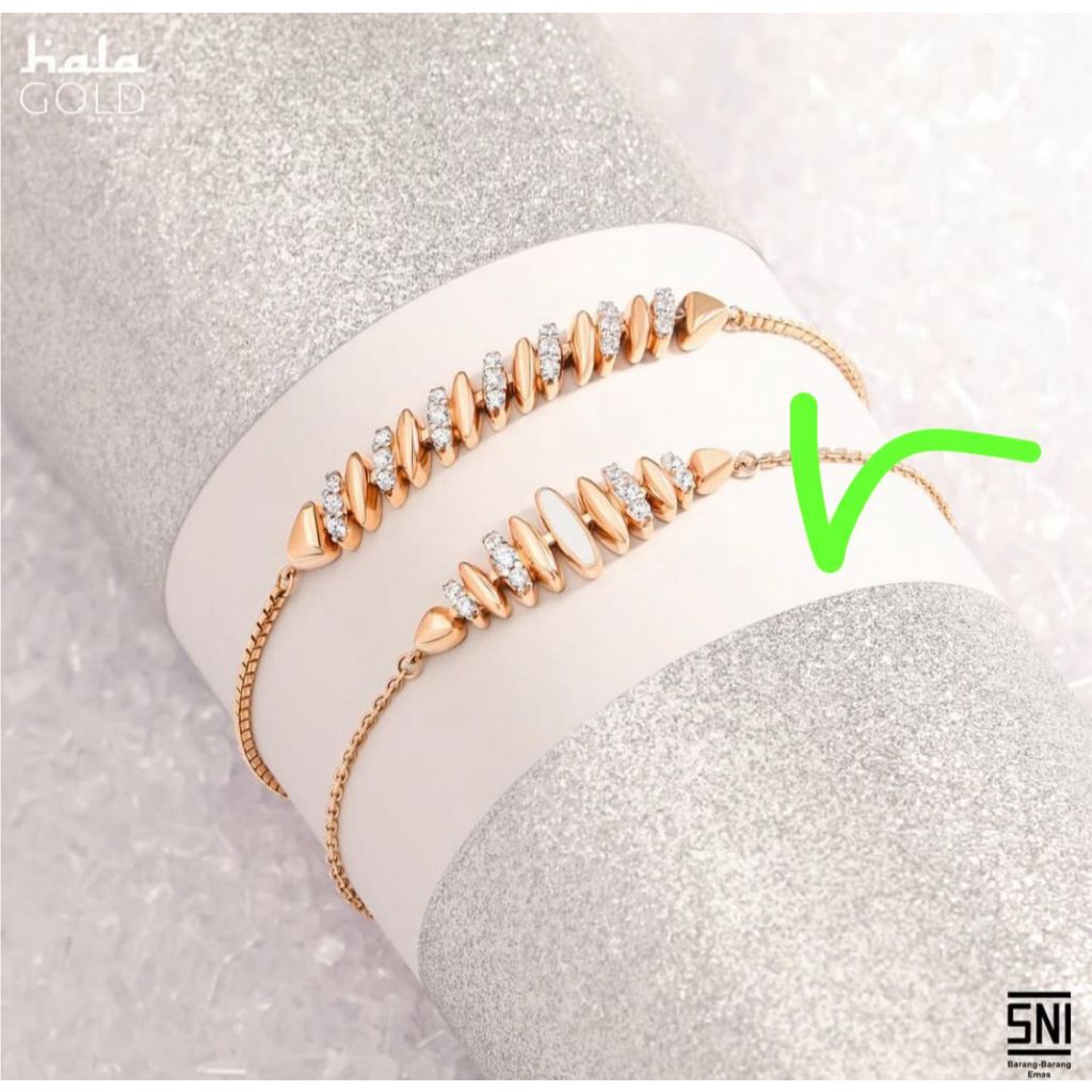 Hala Gold Gelang Kaluna Collection-18k