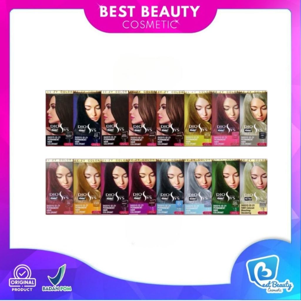 Diosys EE-ZY Permanent Hair Colorant Pewarna Rambut 45ml 100ml  | Best Beauty Cosmetic
