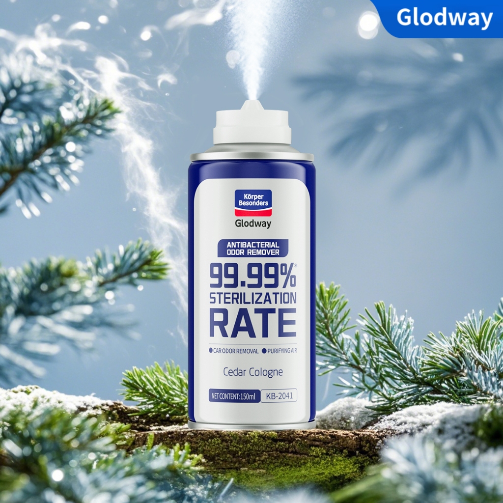 Stok Siap Beli 2 Gratis 1 Glodway Cedar Cologne Air Freshener Sterilisasi 99.99% Rumah Anti Bau Deod