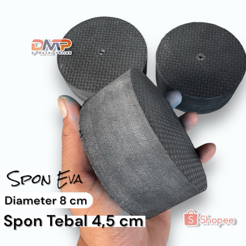 spon eva bulat diameter 8 cm tebal 4,5 cm spon bantalan amplas