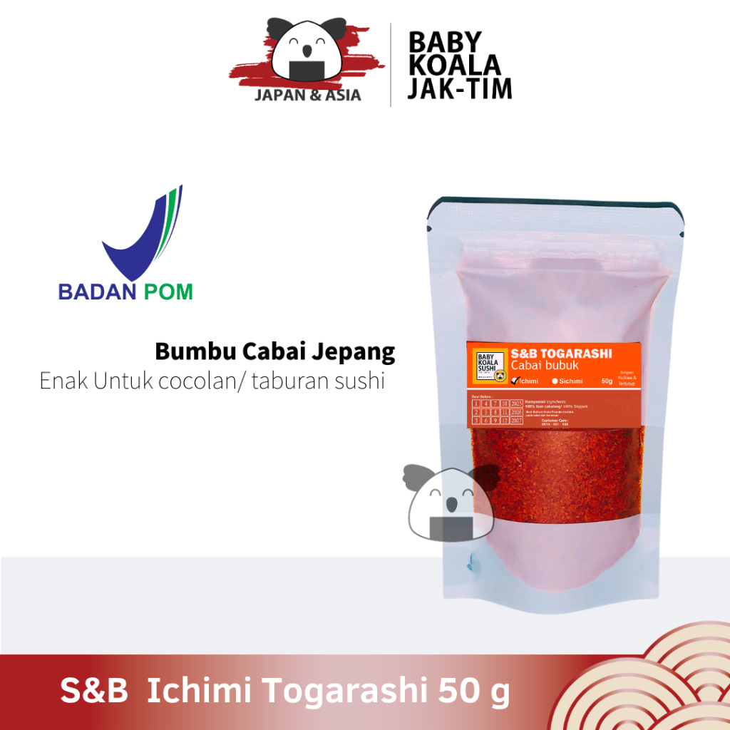 

S&B Ichimi Togarashi Cabai Jepang 50 g │ Cabe Bubuk Import Jepang │ Chili Powder for Sushi Ramen - Jaktim