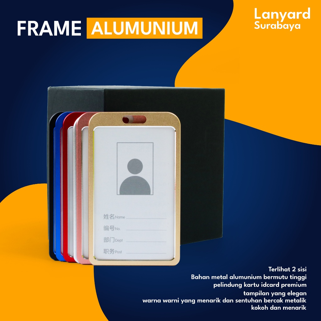 

Card holder bahan Metal Alumunium tempat id card kartu pegawai