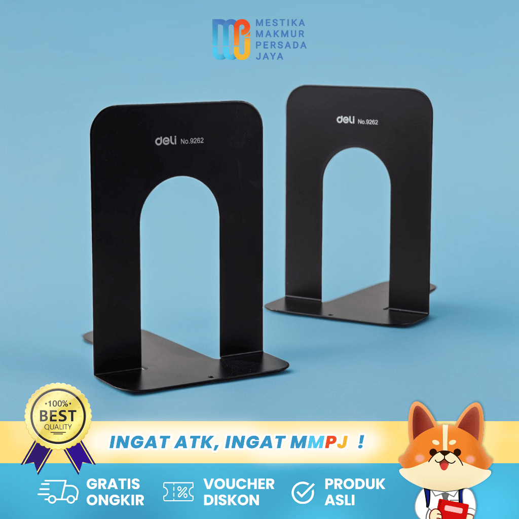 

Deli Penyangga - Penahan Buku 18x14x20 cm Anti Karat E9262