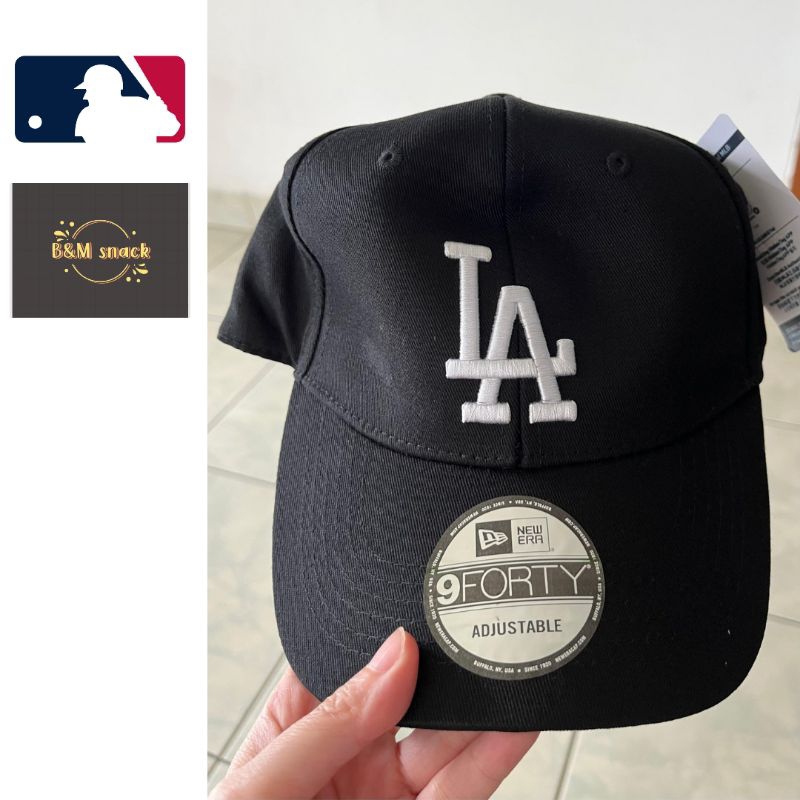 Topi MLB Original -New Era (LA Vintage black logo white)