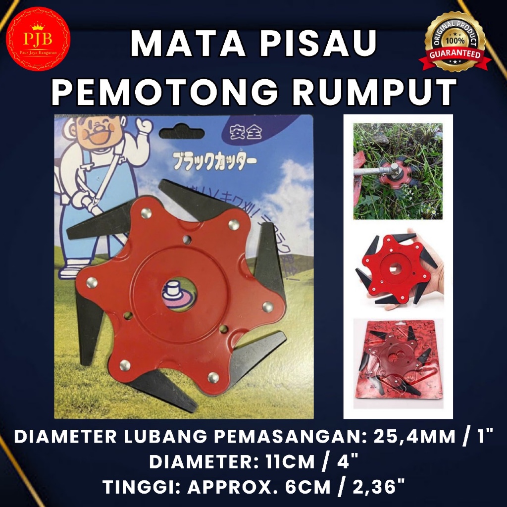 Pisau Pemotong Rumput Mata Pisau Matun / Pisau 6 Blade