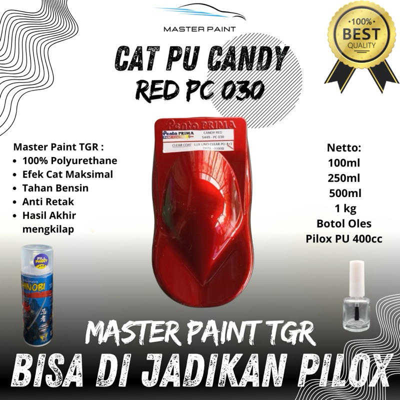 (BISA DIJADIKAN PILOX) Cat red candy pu Candytone PU Red Penta OTO | Car PU Merah Candy | Cat PU Mer