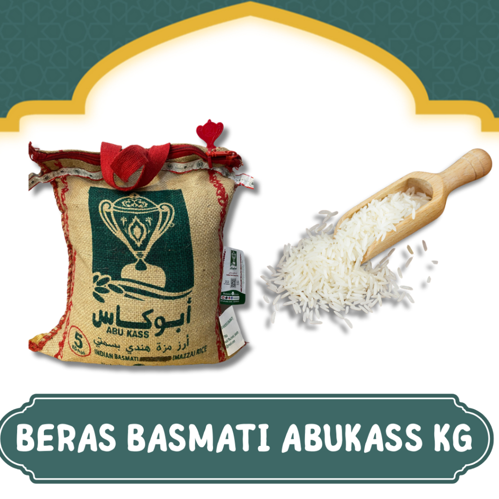 

OLEH OLEH HAJI DAN UMROH 5KG BERAS BASMATI ABU KASS I BERAS IMPOR INDIA I BASMATI ARAB I EXTRA LONG RICE NASI KEBULI I BRIYANI I BERAS ARAB TIMUR TENGAH