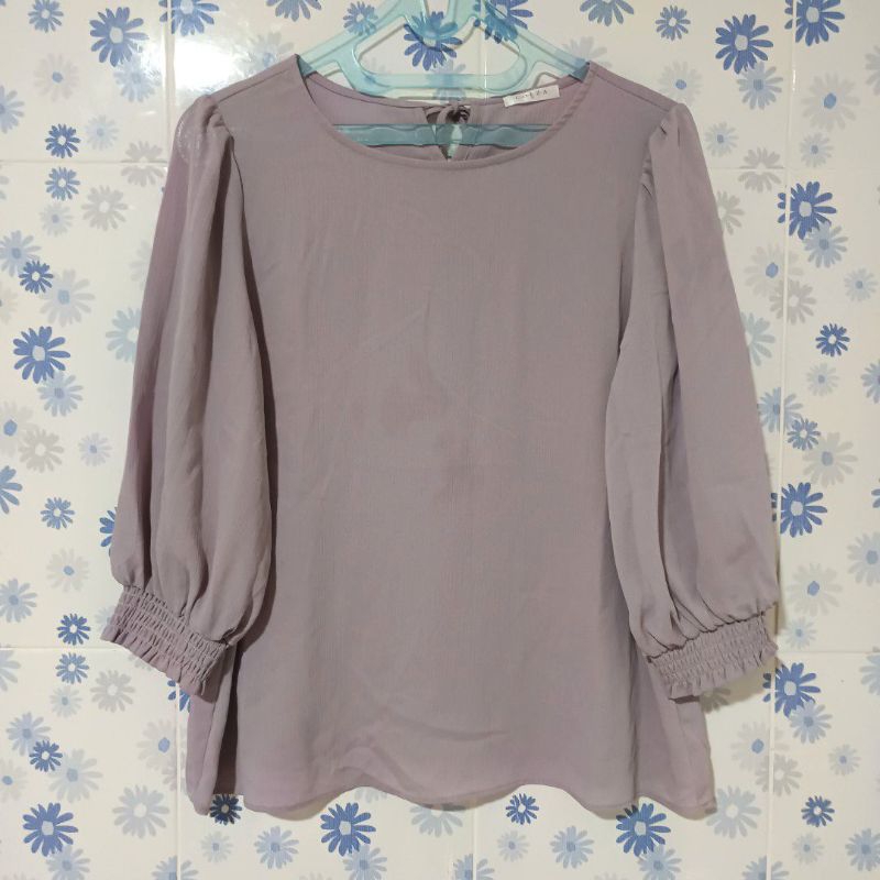 COLZA BLOUSE ATASAN TOP FORMAL NON FORMAL LILAC