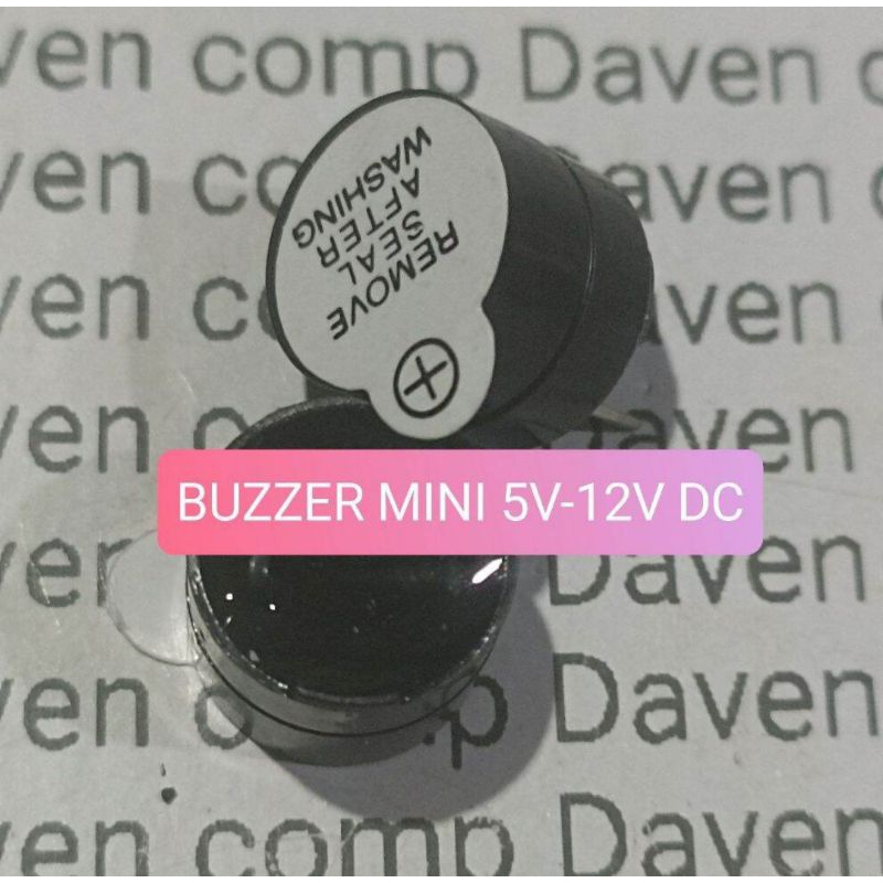 BUZZER MINI 5V-12V DC SPEAKER AKTIVE BUZZER KECIL 2 PIN 5V 12V