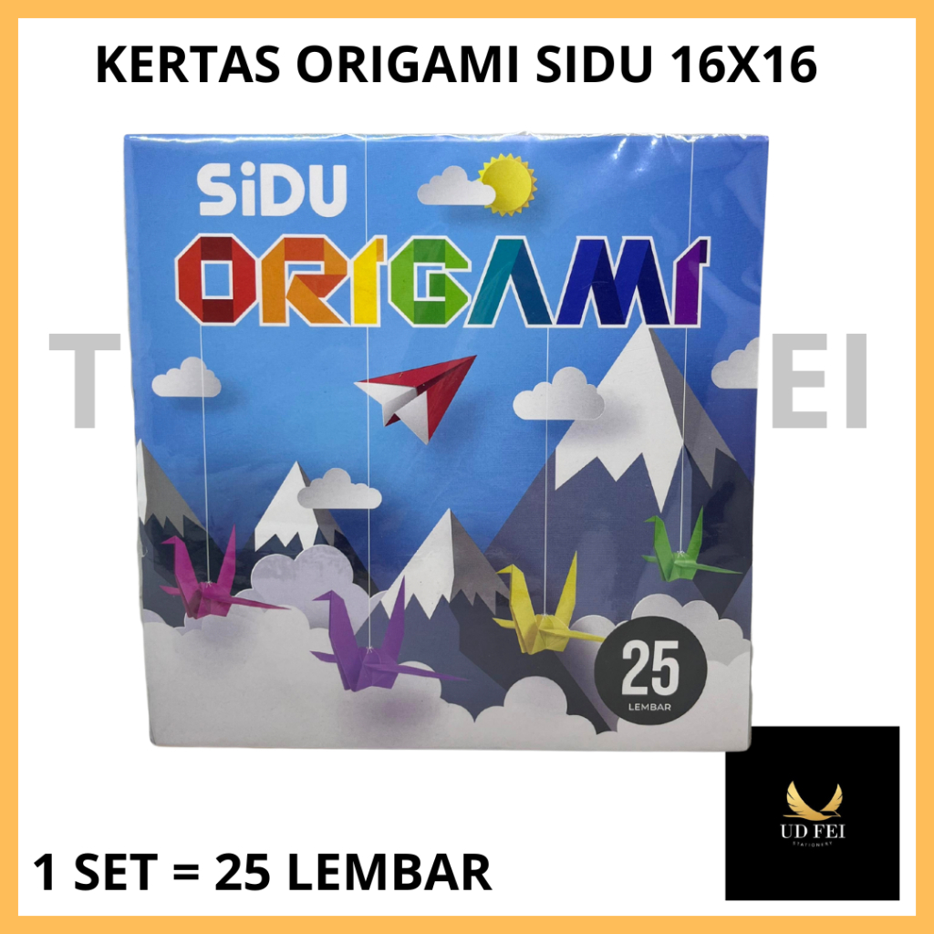 

(1 SET=25 LBR ) Kertas Origami SIDU/ Kertas Lipat / Origami SiDU 16x16 isi 25 Lembar / Origami