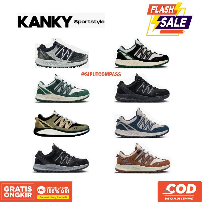 Kanky Kitadake Sepatu Black Forest, Kitadake All Black, Charcoal, Brown Sugar, Navy Grey, Creamy Gre